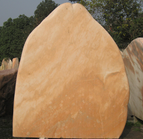 晚霞红景观石016